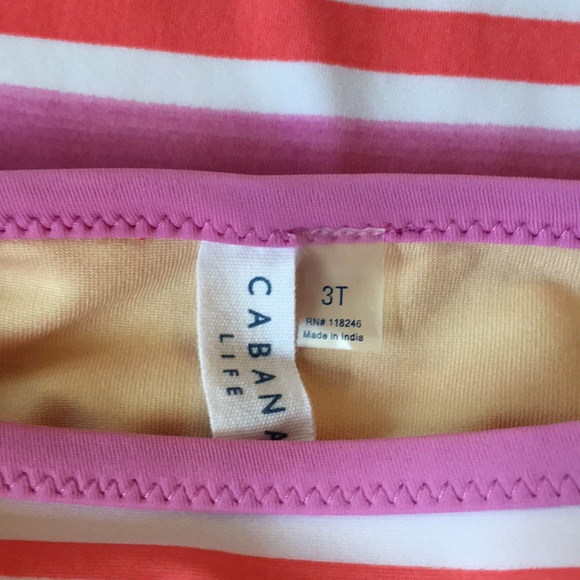 CABANA LIFE | Coral Geo 2-Piece Girls Rashguard Swimsuit - Picture 9 of 16